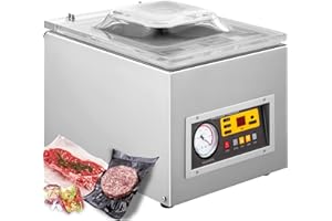 BuoQua DZ-260S Envasadora al Vacío Automático para Alimentos Envasadora al Vacío Domestica, Maquina al Vacío de Alimentos, Acero Inoxidable, Barra de Calentamiento Importada