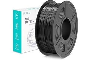 SUNLU Filament ABS 1.75mm, Filament pour Imprimante 3D Très Résistant à la Chaleur et Durable, Précision Dimensionnelle +/- 0.02mm, Bobine de 1kg (2.2lbs), Noir