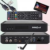 DigiQuest Q99 4K Satellite Receiver with Activated TiVuSat Card (Includes WiFi Key) &ndash; Italian TV Rai Mediaset LA7, HEVC HDR,
