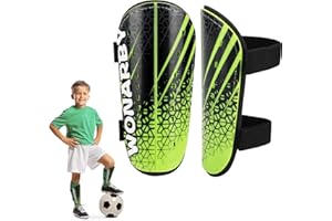 ‎WONARBY Schienbeinschoner Kinder Fussball Shin Pads - Fußball Ausstattung Mit Verstellbarem Klettverschluss- Leicht Langlebig rutschfest Aeeignet für Jungen Mädchen im Alter von 2 bis 18 Jahren - Lila Medium