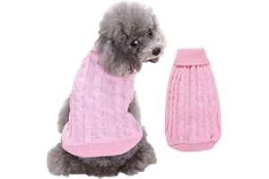 FEimaX Maglione per Cani e Gatti Cappotto Caldo Cane Gatto Inverno Abbigliamento Vestiti Morbido per Cani di Taglia Piccola e Media Animali Domestici Cucciolo Maglieria