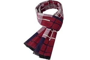 Justay Sowarm Schal Herren Warm schal herren winter Klassisch Modern Elegant Herrenschal Plaid Winter Lange Schals