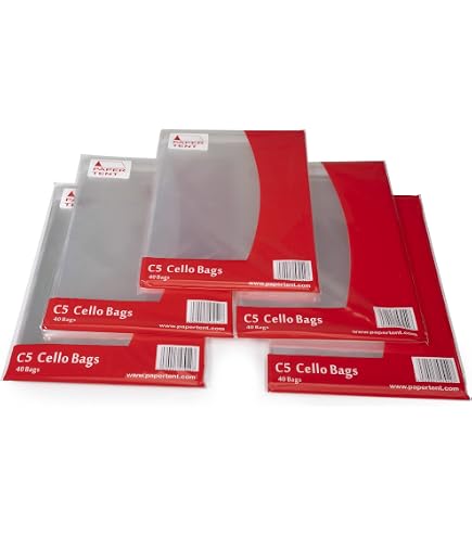 celloexpress Lot de 250 pochettes autocollantes en cellophane pour cartes de vœux 89 mm x 230 mm rabat de 30 mm