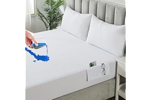 RICHAIR - Coprimaterasso impermeabile 180 x 200 cm, altezza 30 cm, lenzuolo con angoli, ipoallergenico, altamente traspirante, anti-restringimento, nuova generazione: protezione contro acari e batteri