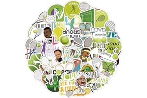 AFFOTO Tennis Aufkleber für Laptop (50 PCS),Geschenk für Kinder Jugendliche Erwachsene Jungen,Tennis Stickers Wasserdicht Vinyl Aufkleber für Scrapbook,Skateboard,Auto,Gepäck