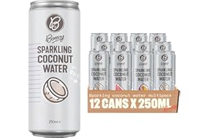 Bonsoy Sparkling Coconut Water Mixed Bundle – 12 Cans (4x Watermelon, 4x Passionfruit, & 4x Original) – No Added Sugar, Naturally Sweet & Hydrating Coconut Drink – 250ml Cans