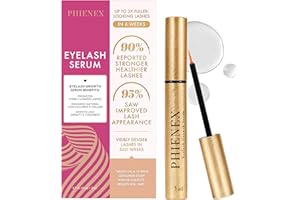 PHIENEX Sérum Cils - Formule Intensive pour des Cils et Sourcils plus Longs et plus Fournis - Technologie US DermaCraft Labs au Complexe de Peptides Botaniques - 3ml