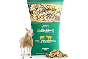 Agrarzone Schaffutter Ziegenfutter Müsli 20 kg - Artgerechtes Kraftfutter Schafe, Ziegen & Lämmer - 100% gentechnikfrei und staubfrei - Hergestellt in Österreich