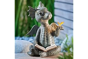YFJSML Figure Drago Giardino, Decorazione Giardino per Esterni, Bella Scultura Drago, Sculpture Resin Dragon, Realizzate a Mano, Decorazione Giardino per Innen und außen (A)