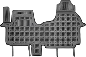 M MOTOS MOTOS Tapis de voiture en caoutchouc pour Renault Trafic III 2014-2021 Améliorez votre confort de voyage avec le tapis antidérapant pour voiture - tapis de sol pour voiture tous temps, protection cont