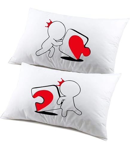 Cuscino SanValentino Regalo Fidanzati Innamorati PERSONALIZZA CON NOME Cartoon Couple