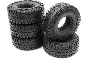 hobbysoul 5Stk RC 1.9 Rock Crawler Schlamm Reifen Mud Tire Höhe: ca. 115mm(4,5 Zoll) für 1.9 Beadlock Felgen