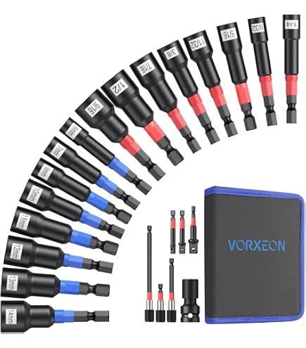J&R Quality Tools 11-teiliges 12-kant-Bit-Set – M5 Bis M12, 75 Mm & 30 Mm, Chrom-Vanadium-Stahl Mit Aufbewahrungskoffer