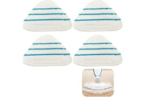 OUPDATE Set di 4 Panni Ricambio Scopa a Vapore per Silvercrest, Microfibra Triangolare Pulizia Panni Universale per Ariete e Altra Marca, Panno Mop a Vapore per Pulizia del Pavimento, Lavabile in Lavatrice