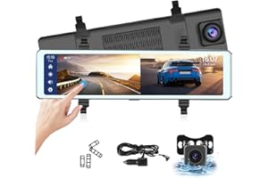 PODOFO 11,26 cala High Definition Screen CarPlay Car In-Mirror Mounted Video Player Suppport Rear Camera Support Android Auto with Voice Control Rear Camera