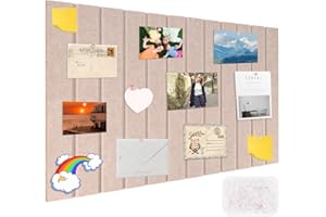 DREPINT 60 x 40 cm Notice Board, Photo Notice Board, Felt Memo Boards with Needles, Pin Boards, Modern Self-Adhesive, Bulletin Board No Drilling for Office, Home, School, Living Room, Kitchen, Wall Decoration