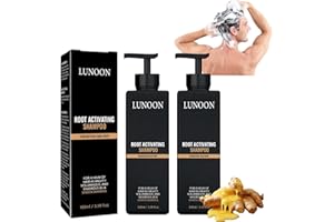 LARALILY Root Activating Shampoo 2 Stück Ginger Black Hair Shampoo Hair Growth Shampoo 2024 New Root Activator Shampoo Geeignet zur Verbesserung von Haarvolumen Stärke und Textur.