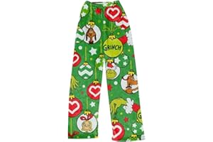 HGWOPGASD Hiver Pyjama de Noël pour Femme - Pantalon en Flanelle Confortable - Vêtements de Nuit de Détente avec Imprimés de Noël - Pyjama Laid