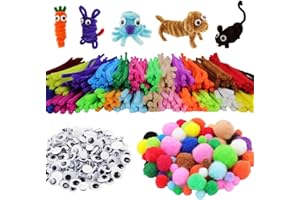 ANYUAN BOY Lot de 300 cure-pipes multicolores pour le bricolage - Fil chenille - Longueur : 30 cm x 6 mm - Pour projets d'artisanat