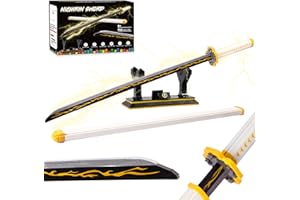 JORUMO Demon Slayer Schwerter Kompatibel mit Lego, 39 Zoll Zenitsu Schwert Baustein mit Scheide und Ständer, Katana Demon Slayer Geschenk für Jungen, 956 Teile