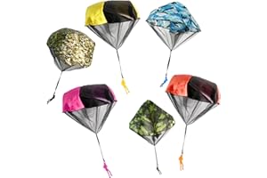 6 PCS Parachute Toys for men and women CHUNLINLAODA-Parachute Toy Hand Throw ParachuteFlying Toys ParachuteToy Outdoor Creative CraftToy For men and women