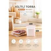 Merpak Ambalaj Kilitli Torba Şeffaf Kilitli Poşet T&uuml;m Ebatlar 100'l&uuml; (9x11 cm)