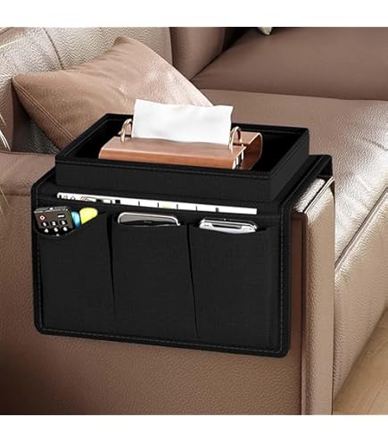 Sofatablett Armlehne Mit Getränkehalter - Silikon Caddy Für Fernbedienung & Handy