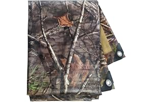 Tongcamo Camouflage Large Tarpaulin Waterproof Heavy Duty 120GSM & 170GSM Waterproof Cover Sheet Multipurpose