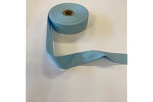KAYES TEXTILES 25mm Acrylic Herringbone Webbing Tape (Per Metre) (Pale Blue)