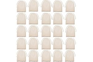 Sacchetti di cotone ELES VIDA 15 x 20 cm 25 pezzi con coulisse, contenitori Sacchetti di stoffa piccoli per i compleanni dei bambini, sacchetti fai da te sostenibili souvenir da dipingere nella natura