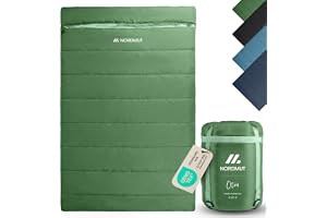 NORDMUT® XXL Premium YKK-dragkedja dubbel sovsäck – mysig 2 personer extra bred och stor sovsäck – för 2 personer med optimal