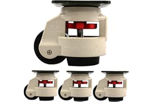 ybaymy 4Pcs Retractable Castors GD-80F Heavy Duty Workbench Castors Height Adjustable Leveling Swivel Casters for Heavy Machinery, Workbench, Welding Table 1000kg