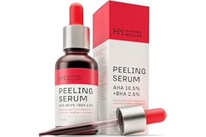 HANNA MÜLLER AHA BHA Peeling Serum - AHA 18.5% + BHA 2.5% Chemical Peel Solution, AHA BHA Exfoliator for face W/NANO-STABLE™- AHA BHA Peeling Solution for Fine Lines & Wrinkles - Exfoliant Peel Serum, 1 Fl Oz