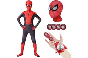 ZeiLaBang Kakadi Spider Anzug Kinder Bodysuit,Spider kostüm kinder,Superheld 3D Ani-me Anzug Raveparty Party Kostüm Kinder,Jumpsuit Super Kostüm Karneval für Party, Weihnachten