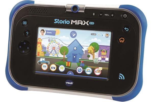 VTech - Storio Max 2.0 Bleue, Tablette Enfants Tactile, Éducative et Sécurisée avec Écran Couleur 5 Pouces, WiFi, Android, Appareil Photo, Cadeau Enfant de 3 Ans à 11 Ans - Contenu en Français