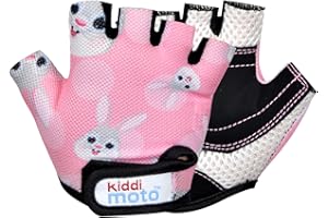 KIDDIMOTO Guantes de Ciclismo sin Dedos para Infantil (niñas y niños) - Bicicleta, MTB, BMX, Carretera, Montaña