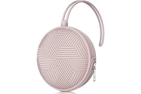 Smlpuame, Boîte à Tétine en Silicone Bébé pour 2 Sucettes. Duo avec Capacité pour 2 Sucettes. Pochette pour Sucettes, avec Anse Flexible, Rose