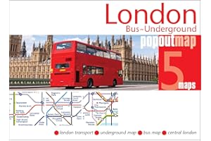 London Bus and Underground PopOut Map: Pocket-size, pop up map showing London's bus network and entire tube network
