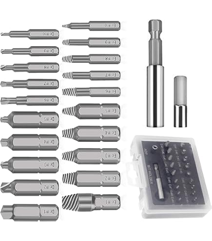 Schroevendraaierset, 6 stuks, beschadigde schroefverwijderaar, extractorset voor het verwijderen van licht beschadigde schroeven, S2-staal voor elke vakman