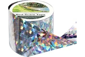 OFFO Vogelschutz Reflektierendes Band, 100m Vogel Abschreckungsband Taubenabwehr Balkon Pigeon Repellent Balcony Doppelseitige Verbreiterung Abschreckungsband 4.8cm(1.9 inch) für Gärten und Dächer