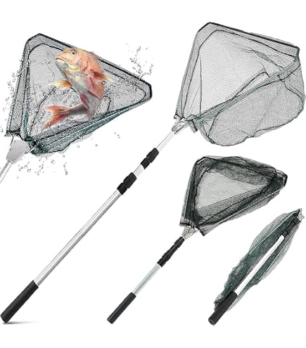 Buy BLISSWILL Large Fishing Net Collapsible Fish Landing Net with Extending Telescoping Pole Handle Durable Nylon Material Mesh Safe Fishing Catching and Releasing Knotless Fishing Net Online at Low Prices in India