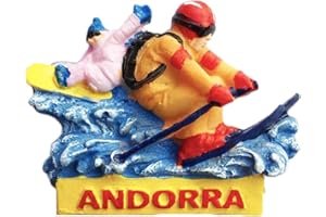 WEDARE MAGNET SOUVENIR wedaredai 3D Andorra Esquiar Estilo Nevera Imán Souvenir Pegatinas Andorra Hecho a mano Hogar y Cocina Decoración Imán