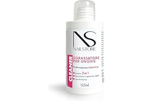 Nail Store - Solvente Cleaner Sgrassatore Unghie profumazione arancio, per sgrassare smalto semipermanente, gel unghie, acrygel, pulizia pennelli unghie125 ml - Made in Italy