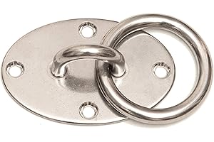 ‎EAGLEFIT eaglefit - Premium Wand- und Deckenhalterung aus extra starkem 3 mm Edelstahl für Sling-Trainer, Boxsack, Hängematte, Schaukel, Hängesitz, Hängesessel usw. - Je nach Wahl mit Schrauben und Dübel