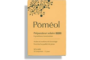 Complément Activateur Express bronzage ǀ Complément alimentaire pour teint halé ǀ 4 pigments, beta carotene, Vitamines A, C, E et D3, Cuivre, Astaxanthine | Sun Express | 15 jours ǀ POMÉOL