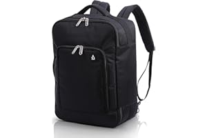 Aerolite 40 x 30 x 15 nowy i ulepszony 2023 British Airways, EasyJet, Virgin Atlantic, KLM bagaż kabinowy pod siedzenie, torba lotnicza, plecak, czarny