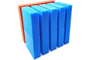 Steppan® 14 Stück Filterschwämme geschlitzt 10 Blaue und 4 Rote passend für Oase Biotec 30 Filter
