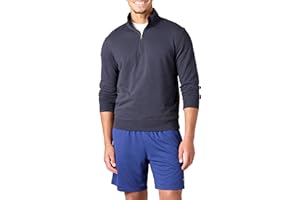 Amazon Essentials Men's Lightweight French Terry Quarter-Zip Mock Neck Jumper