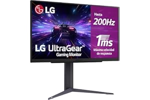 LG 27GS75Q-B - Monitor Gaming Ultragear, 27", Panel IPS, QHD, (2560 x 1440), 200 Hz, 16:9, 1000:1, 1ms, G-Sync, AMD FreeSync, NVIDIA G-Sync, Negro
