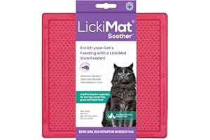 LICKIMAT Classic - Tapete para lamer y Comer Lentamente para Gatos, aburrimiento, Reductor de la ansiedad Alimentos, golosinas, Yogur o Mantequilla de maní. Alternativa Divertida a un
